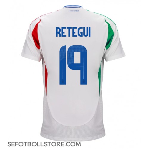 Italien Mateo Retegui #19 Replika Bortatröja EM 2024 Kortärmad